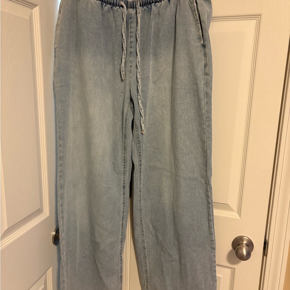 No Boundaries Light Blue Denim Joggers